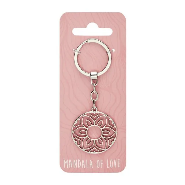 Key chain with symbol - mandala of love