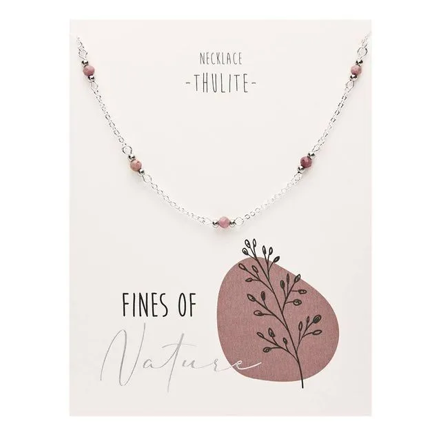 Necklace - "Fines of nature" 6082 thulite