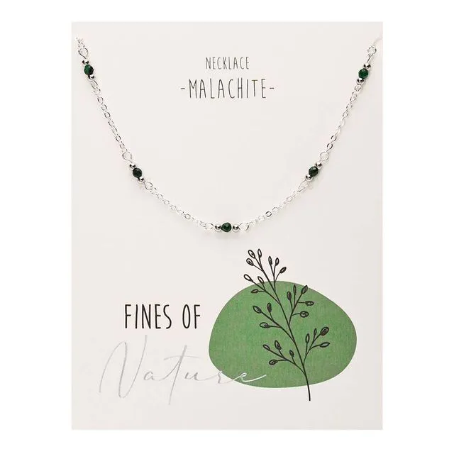 Necklace - "Fines of nature" malachite