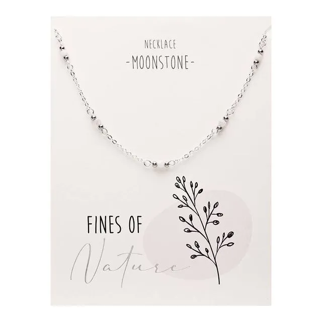 Necklace - "Fines of nature" moon stone