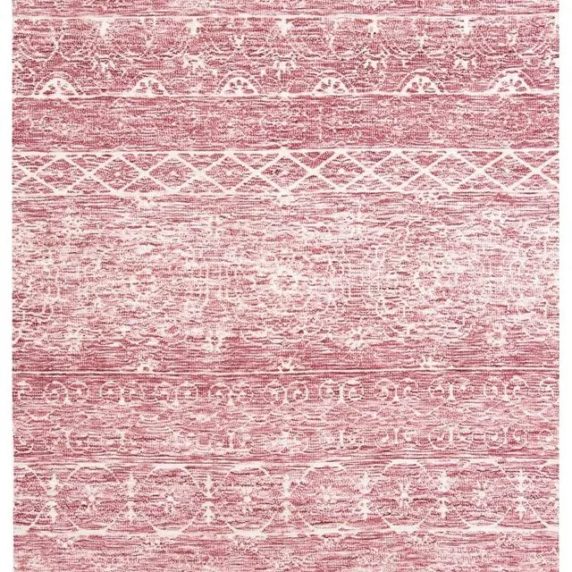 Kora Pink And Ivory Textured Tribal Rug