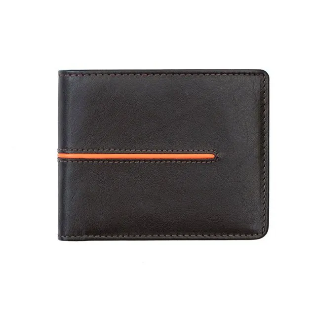 Elite Men's RFID Leather Bifold Wallet &amp; Card Holder - 7101