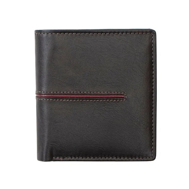 Elite Men's RFID Leather Trifold Wallet &amp; Card Holder - 7102