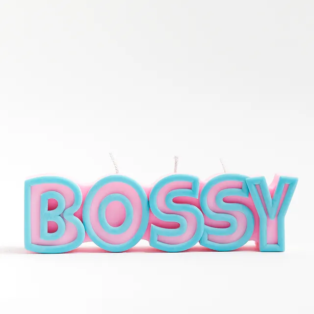 Bossy Candle - Pink & Blue