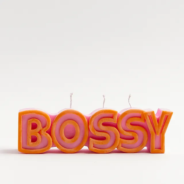 Bossy Candle - Pink & Orange