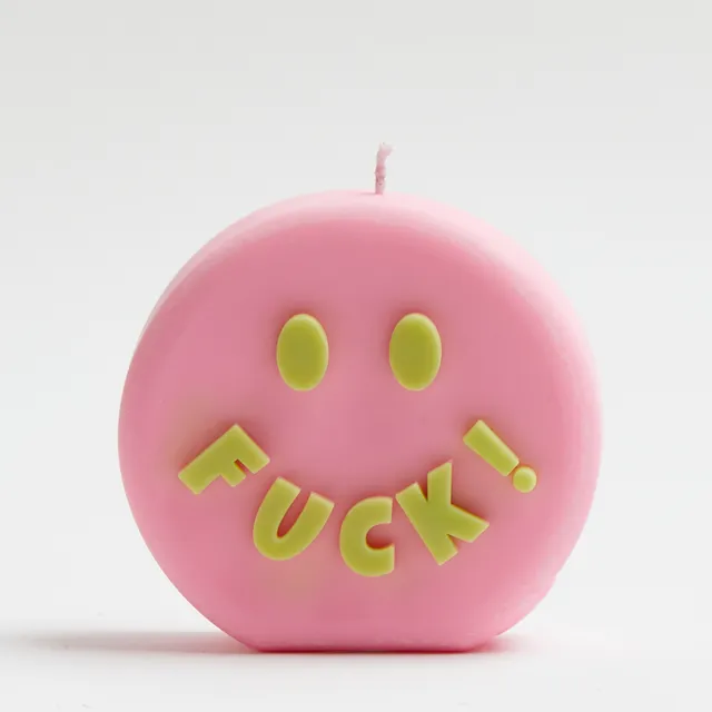 Fuck Face Candle - Pink & Green