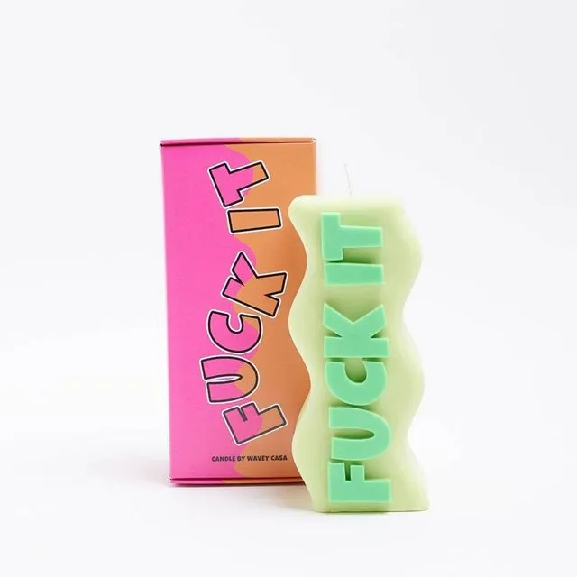 Fuck It Candle - Green & Lime