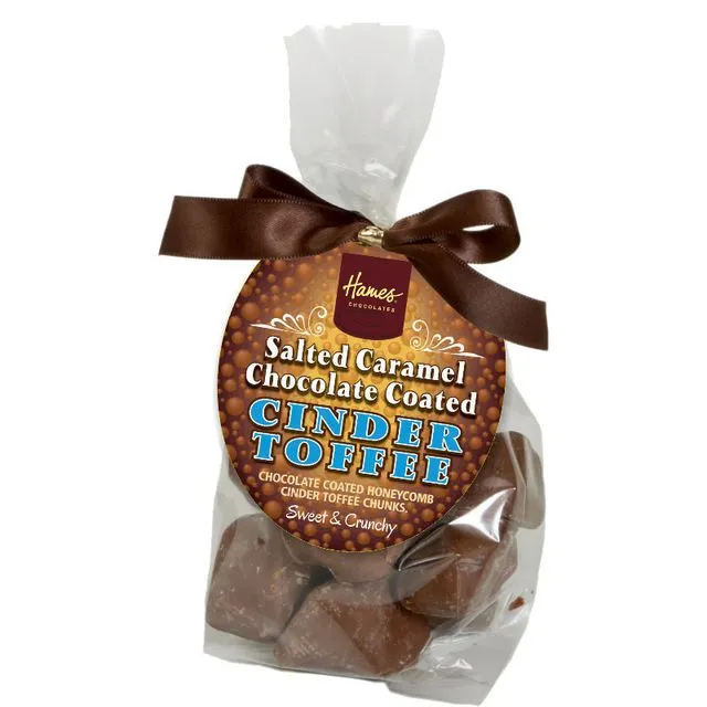 Milk Chocolate Salted Caramel Flavour Covered Cinder Toffee 130g Outer of 12