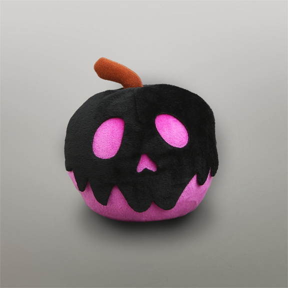 6" Halloween Plush - Poison Skull Apple