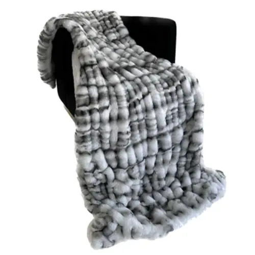 Plutus Off White Sherpa Faux Fur Luxury Throw Blanket 36"x60"