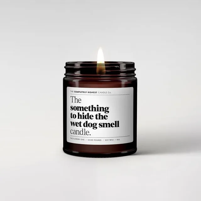 Scented candle (something to hide the wet dog smell)