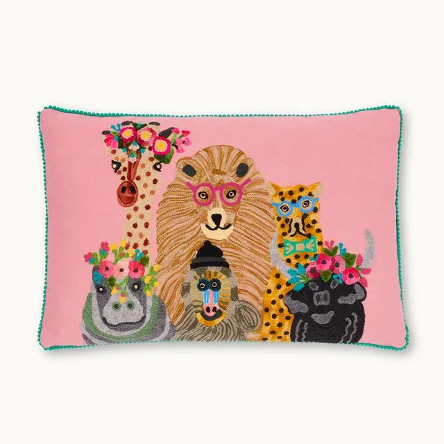 Pillow cover Animals Pink