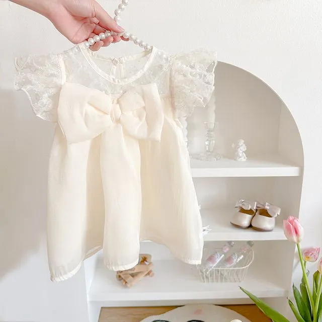 New baby jumpsuit girls clothes thin section princess gauze skirt