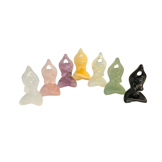 Set of 7 Gemstone Yoga Figurines