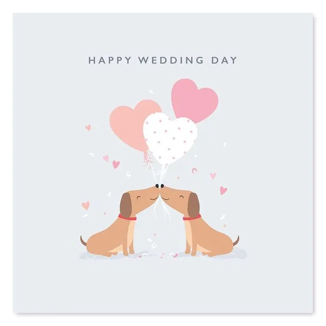 Wedding Card / Cute Dog Couple