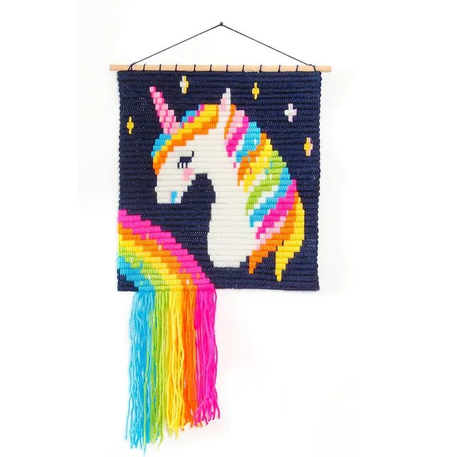 Unicorn wall art embroidery kit