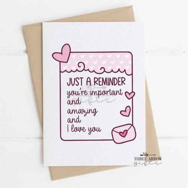 You're Amazing and I Love You Card