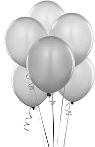 50pcs Plain 12" Silver Helium Quality Latex Balloons Birthday Wedding Anniversary Christening Christmas Communion Party Decoration Baloon
