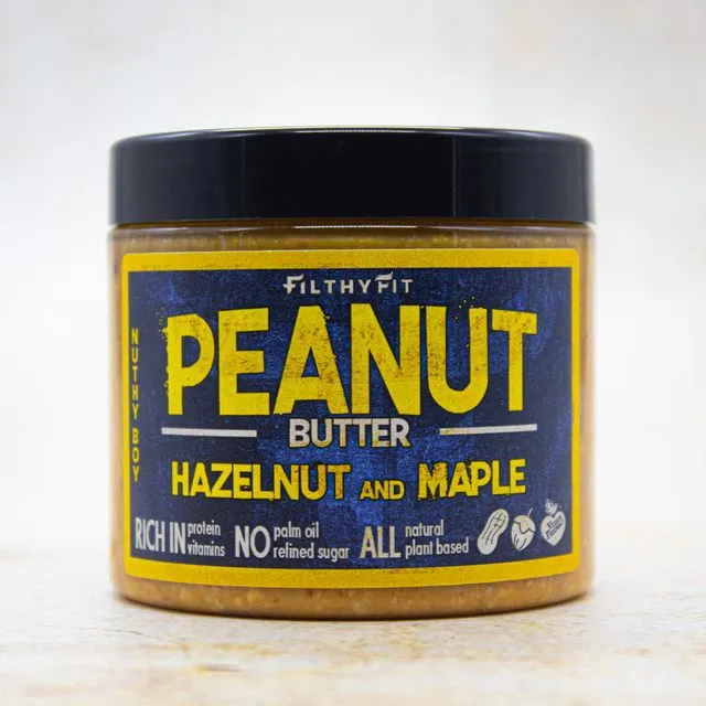 Peanut butter with hazelnut and maple syrup