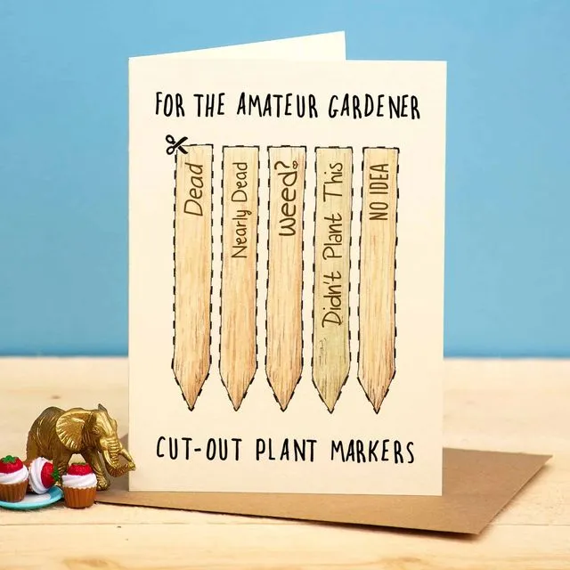 Amateur Gardener Card - Everyday Card - Funny