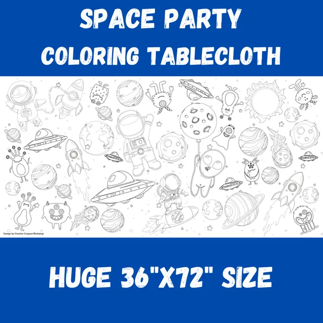 Space Coloring Table Cover