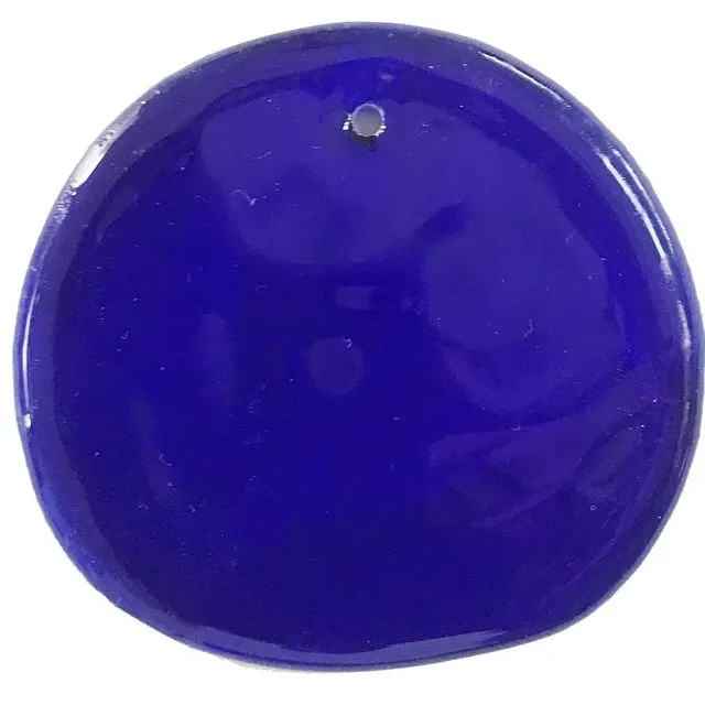 Disks - Pre-drilled blank glass disks, Cobalt Blue