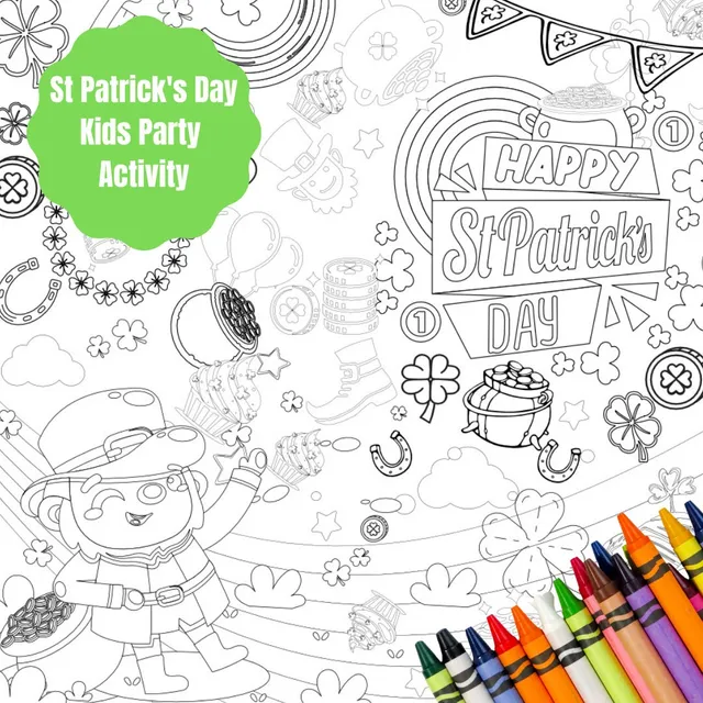 St. Patrick's Day Coloring Table Cover