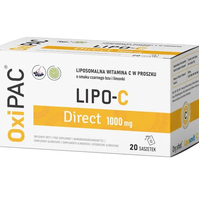 OxiPAC Lipo-C Direct 1000 mg Liposomal Vitamin 20 Sachets Powder