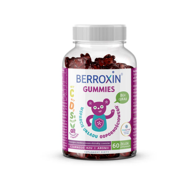 AronPharma Berroxin Gummies | Immune System Support against Bacteria, Viruses and Germs | 60 Pectin Gummies, 2 Months Supply