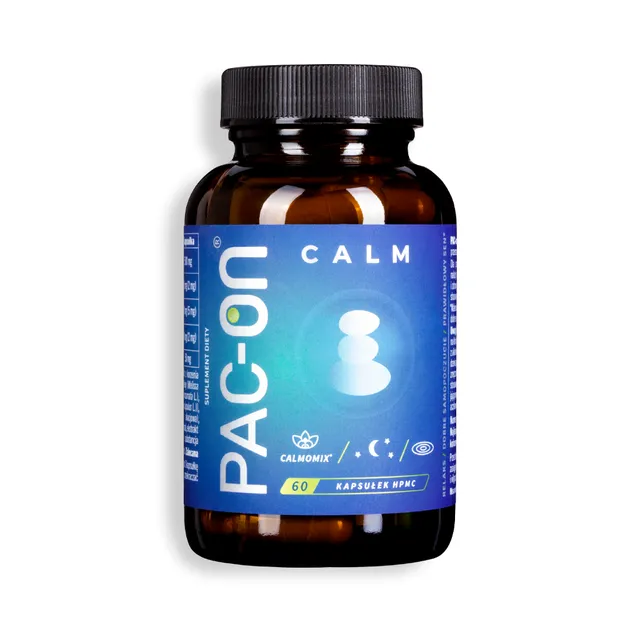 AronPharma - PAC-On Calm | Anxiety, Stress, Insomnia Diet Supplement - Relax Unwind Sleep Well | 60 Capsules