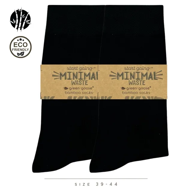 Bambooo Socks | 2 Pair | Black | 39-44