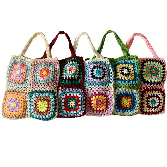 Handmade Granny Square Crochet Shoulder Bag Various Colours