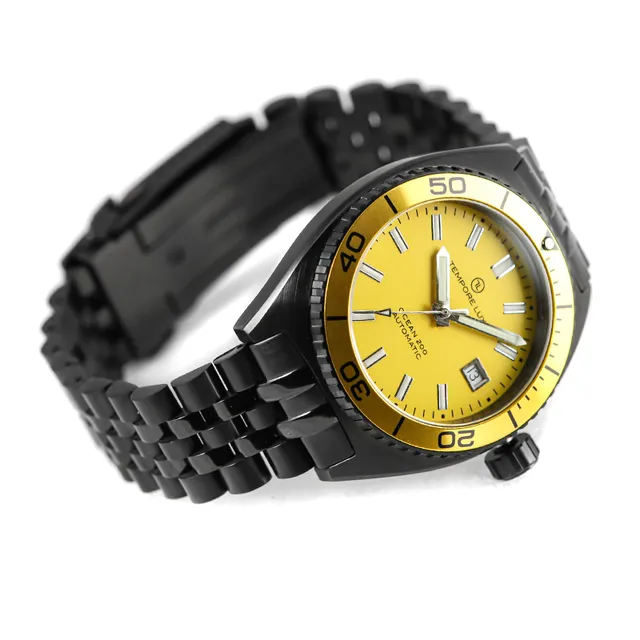 OCEAN 200 Automatic 05 Yellow watch - Black Edition - Assembled in Spain