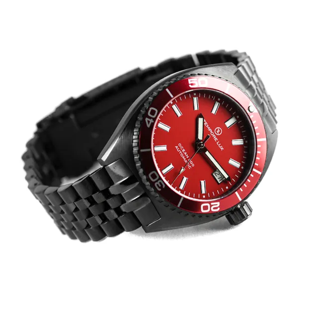 OCEAN 200 Automatic 04 Red watch - Black Edition - Assembled in Spain