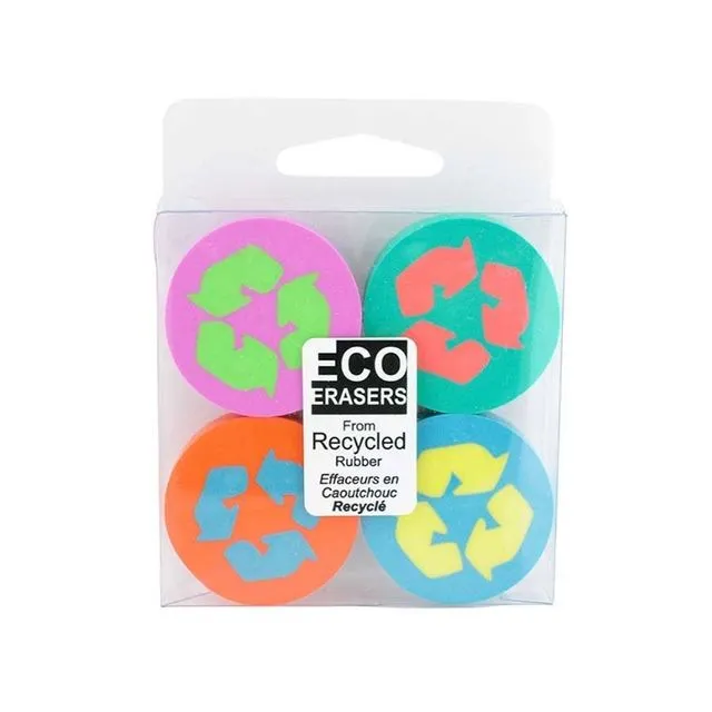 Round Eco Eraser - Set of 4