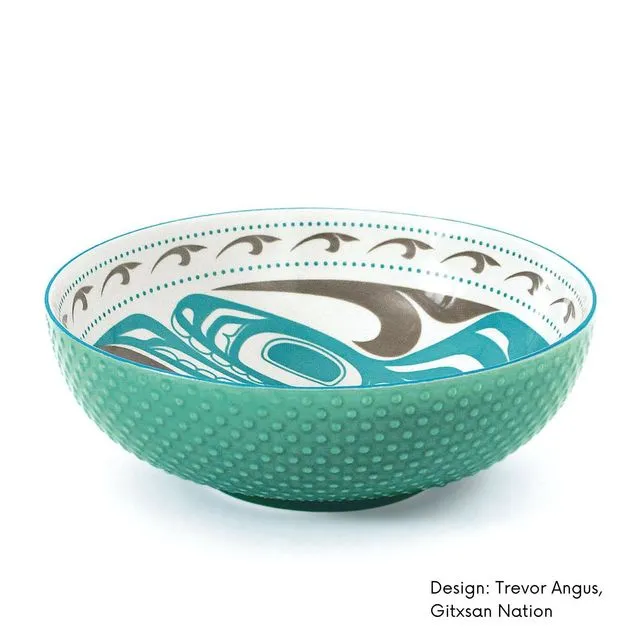 Serving Bowl with Contemporary Indigenous Artwork, Killer Whale