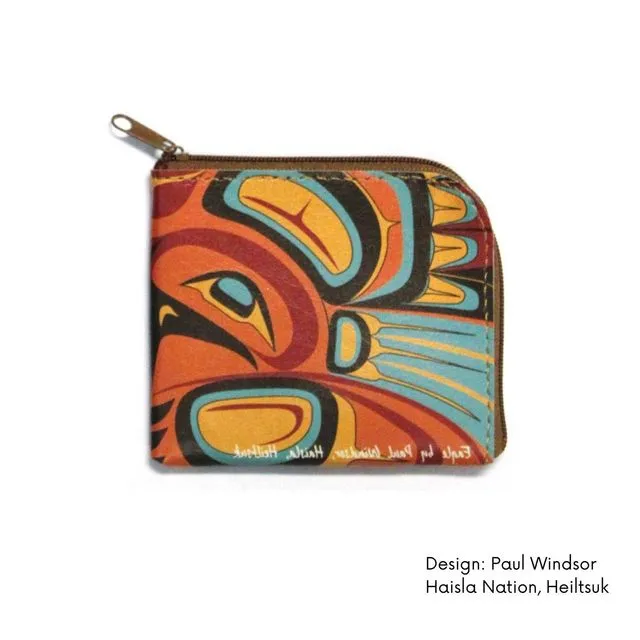 Coin Purses with Contemporary Indigenous Artwork, Eagle