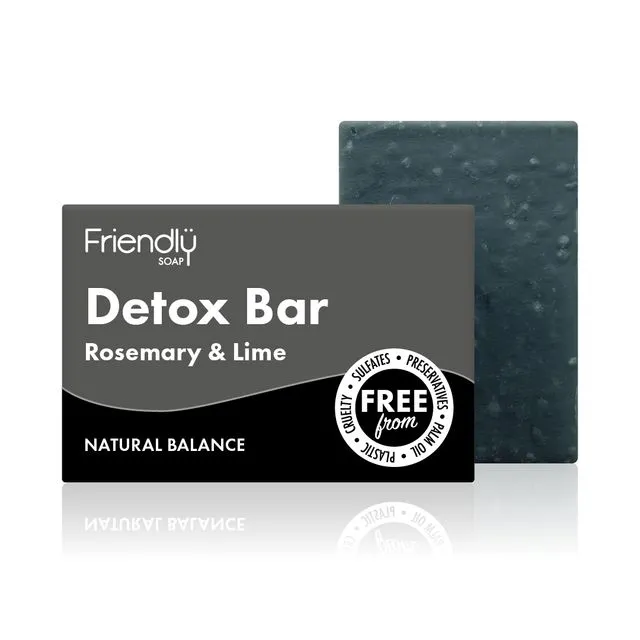 Detox Bar - Rosemary & Lime with Activated Charcoal (6 x 95g)