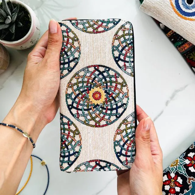 Handmade Wallet from Woven Fabric, Boho Wallet for Women