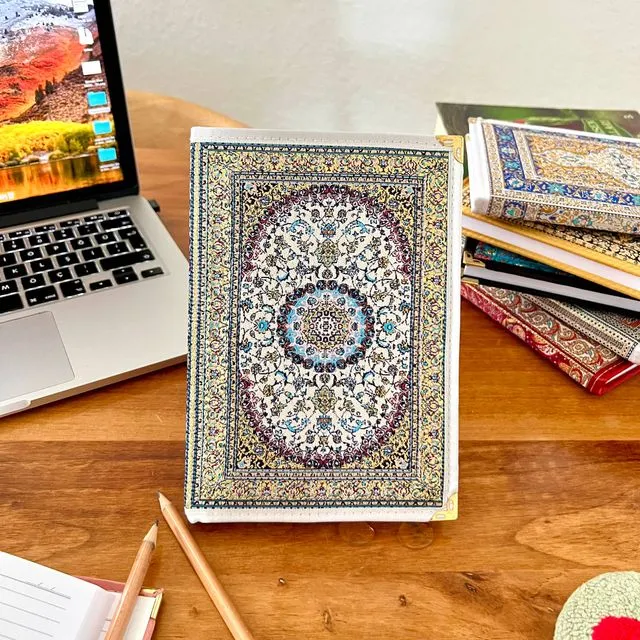 Large Notebook, Boho Journal, Carpet Design Notebook