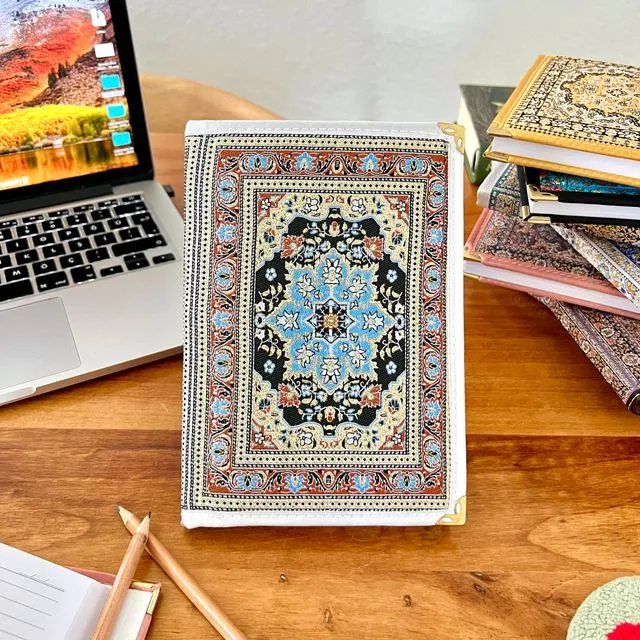Large Notebook, Boho Journal, Carpet Notebook