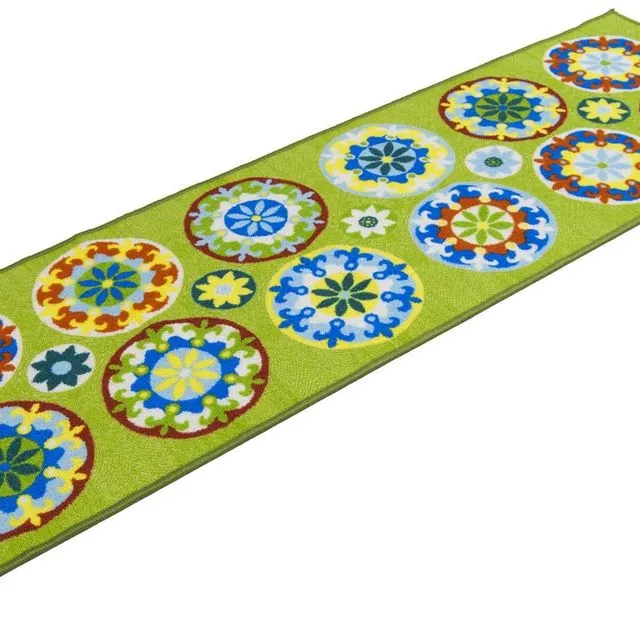 Synthetic carpet for the Kitchen Green 200x57 cm