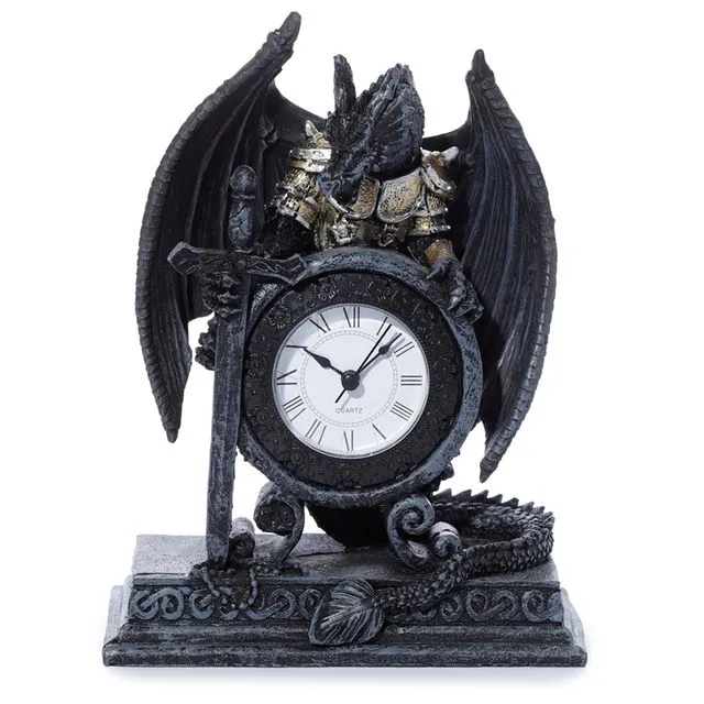 Dragon in Armour Mantle Clock