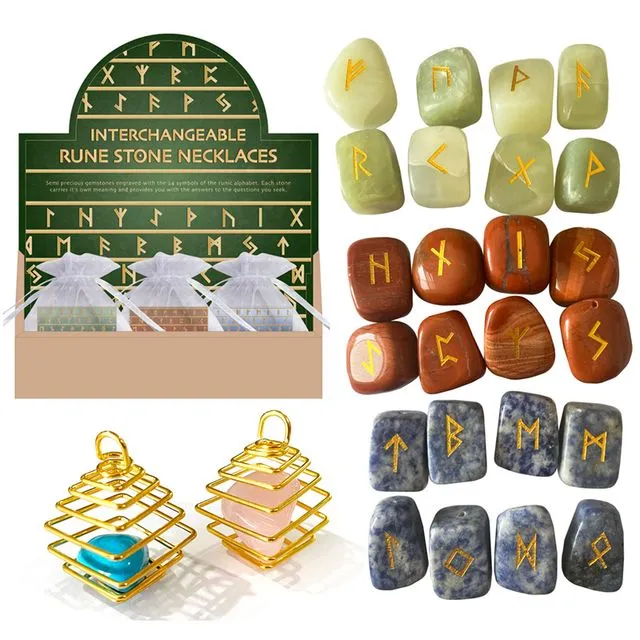 Make Your Own Rune Stone Gemstone Necklace Kit