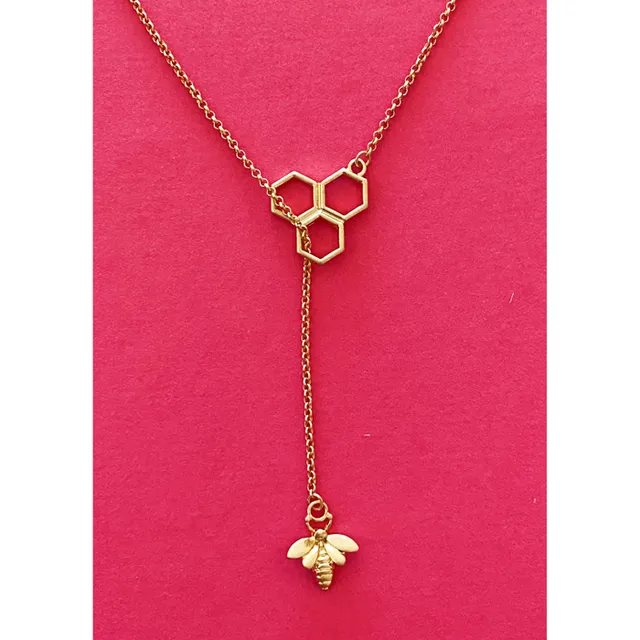 Bee With Me Necklace, Gold