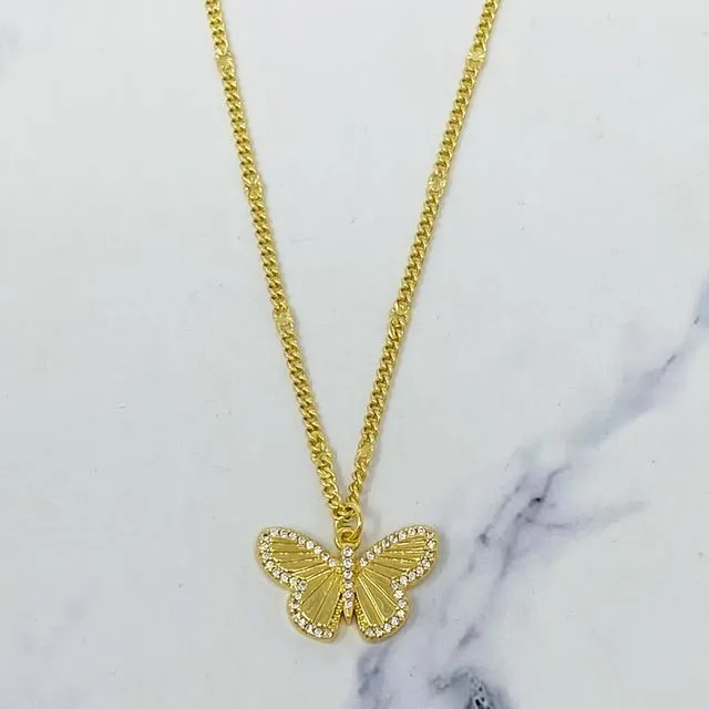 Butterfly In Flight Necklace