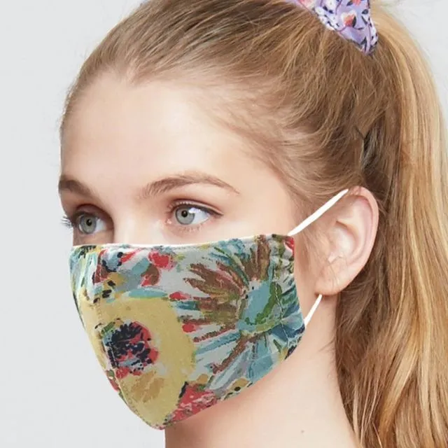 Flower Art Fabric Mask