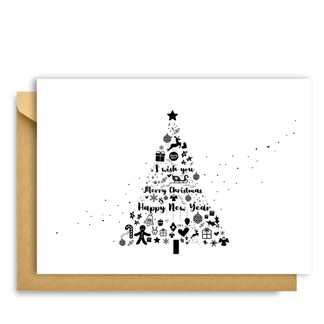 I WISH CHRISTMAS TREE CARD