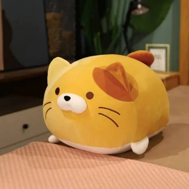 Fat Cat Pillow Plush Toy - Orange