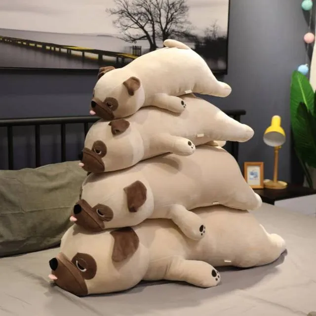 Lying Pug Dog Plush Toy